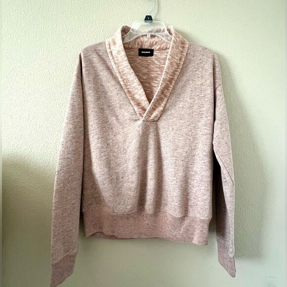 Monrow Neps Shawl Collar Pullover Sweatshirt - Picture 1 of 7